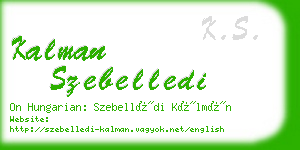 kalman szebelledi business card